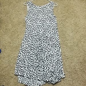 LOFT Black and White spot dress